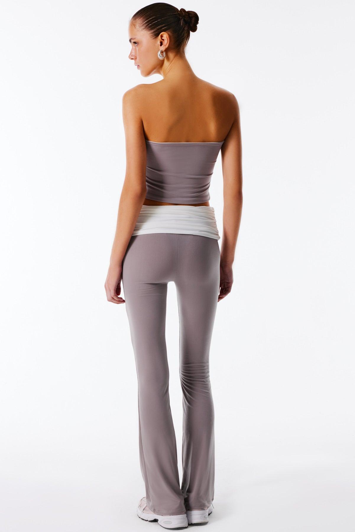 ELISE Çift Taraflı Straplez Üst (Beyaz & Gri) Love On Friday