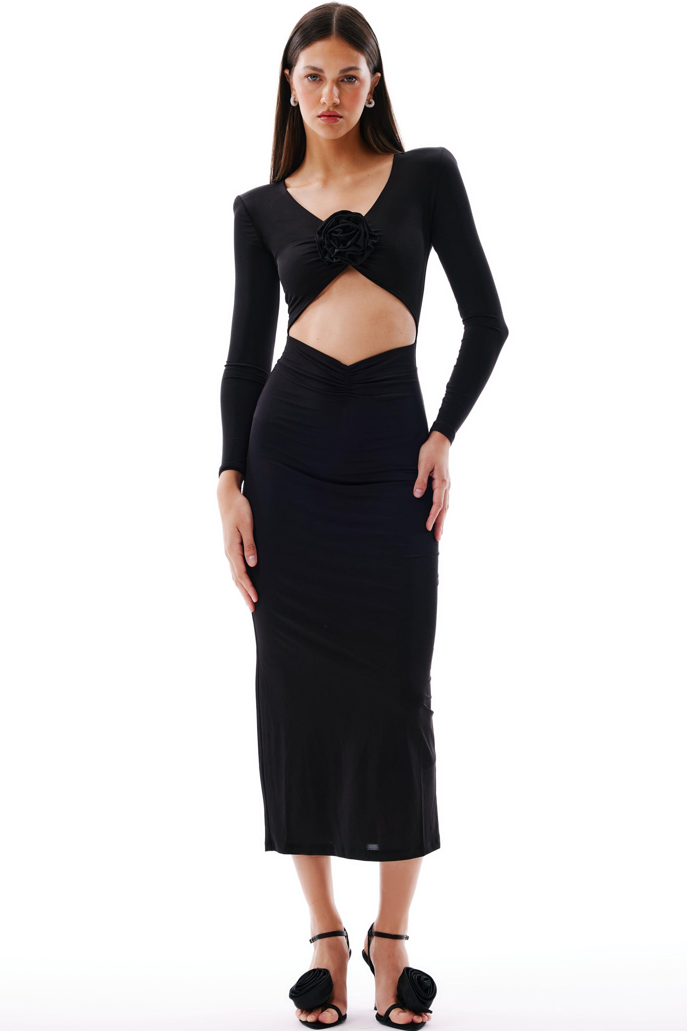 ROSALIA Gül Detaylı Uzun Elbise Love On Friday